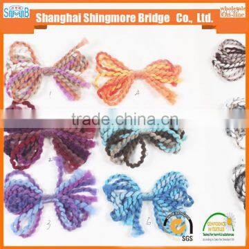 Online Shopping Yarns China Factory Cheapest Price Wholesale High Tenacity Dyed Polyester Yarn Hand Knitting Wave Yarn photo-6