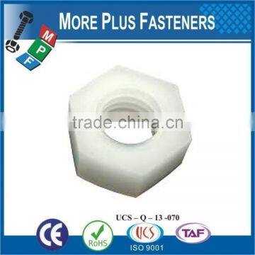 Made in Taiwan Metric Black Nylon Hexagonal Plastic Nut