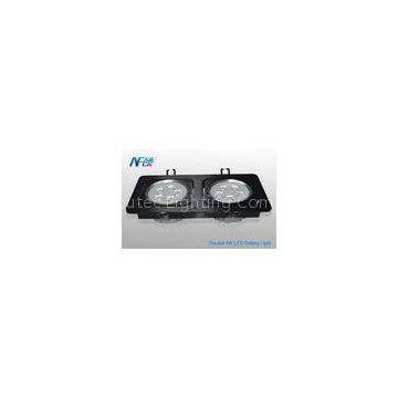 Black 240v LED Indoor Ceiling Lights , 10w Double Head LED Light