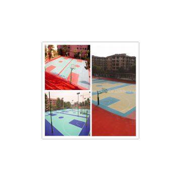 Silicon PU Soft Rubber Basketball Court Flooring Materials Supply