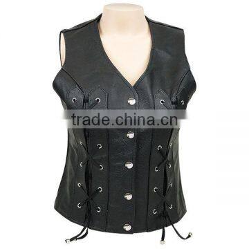 2015 Popular design fashion women leather vest