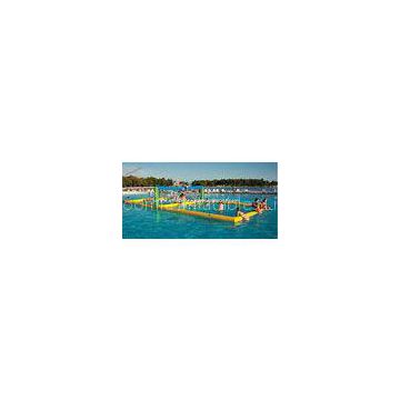 Outdoor Large Inflatable Water Games , Floating Inflatable Volleyball Court