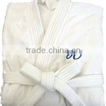 100% cotton velour hotel bathrobe