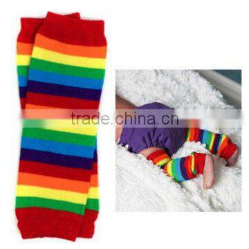 2014 baby leg warmers colorful stripe pattern