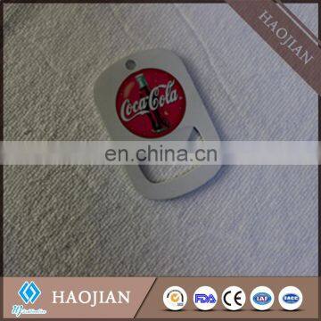 Keyring-metal white bottle opener for sublimation printing