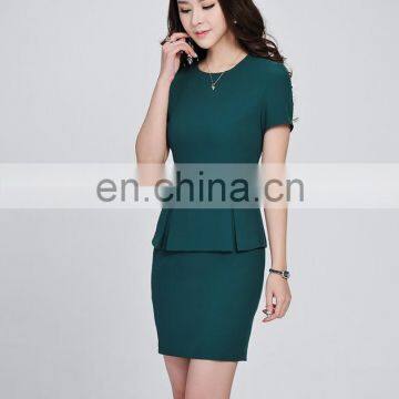 Anti-wrinkle Wholesale Polyester/rayon Manufacture Women Short Sleeve Church Suits photo-3