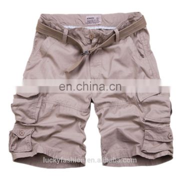 2016 Top Quality Wholesale Custom Mens Chino Cotton Cargo Shorts with 6 Pockets