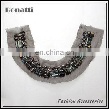 Acrylic crystal apparel applique trimming handmade collar