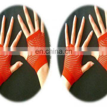 Open red finger gloves smart gloves fingerless gloves women