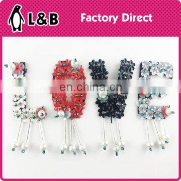 Top Fashion Sew on 3D Sequin Beads Logo Letter Patches photo-1