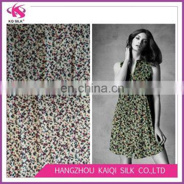 Small Floral Printing Silk CDC 100% Pure Silk Crepe de Chine Fabric photo-6