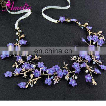Accessories Purple Flower Bridal Headband Baby's Breath Ethereal Hair vine Decoration Girls Hair Garland Women Flower Headpiece