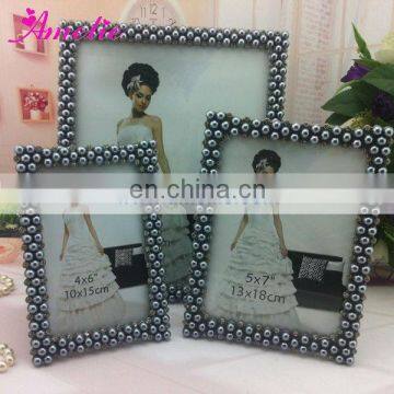 A7012 6/7/10 inch Wholesale Glass Pearl Metal Party Beautiful Photo Frames