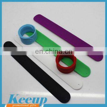 Best Promo Gift Slap Band Wide Slap Bracelet Silicone