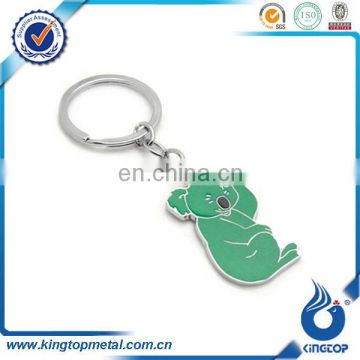 Promotion Gifts Cute Koala Bear Keychain Metal Green Bear Key Ring With Enamel