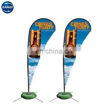 Promotional custom printing polyester beach teardrop flag