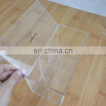 Clear eyelash organizer box /eyelash tools organizer divider box