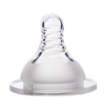 Food Grade BPA Free Silicone Baby Milk Feeding Bottle Nipple for Wide Caliber Bottle