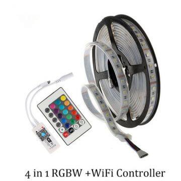 DC12V 4 IN 1 LED RGBW RGBWW LED STRIP 5050 60LED/m 5M IP20 IP65 with WIFI RGBW controller 4 color in 1 SMD