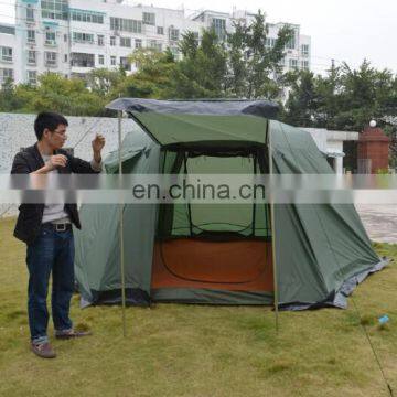 Pop Up Polyester Double Layers Waterproof Luxury Family Camping Tent