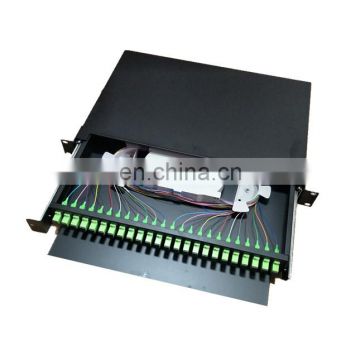 black square fiber termination box SC ST UPC APC with pigtail and adapter