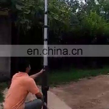 18m 20kg Payload High Mast Tower Telescopic Pole Folding Mast Hand Lifting