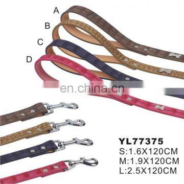 Manufacture Sell High Quality Wholesale Pet Dog Collar And Leash Leather Set