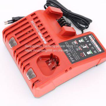 12V/14V/18V 4A Dual Bay Simultaneous Rapid Charger With USB for Milwaukee M12/M14/M18