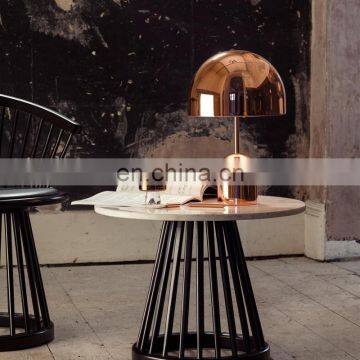 Современный ночник из металла с розовым золотом для гостиной photo-2