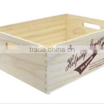 Custom Unpainted Wooden Crate,Natural Color Wood Storage Crates