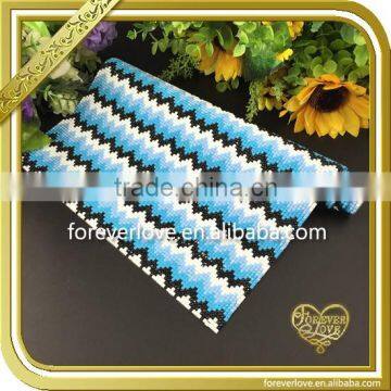 Hot fix blue wave eco epoxy resin rhinestone mesh sheets FHRM-001