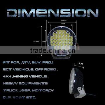 9inch LED Portable Work Light 12V 185W For Offroad Truck Car ATV SUV Jeep Boat 4wd ATV Auxiliary Driving Lamp photo-3