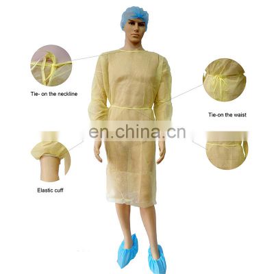 Xiantao Disposable Non-woven Full Film Isolation Gowns AAMI Level 2 From China Manufacturer Cheap Price