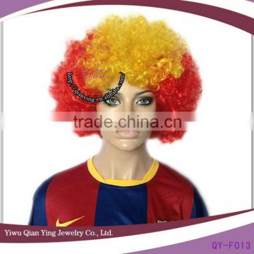 cheap Spain football sports fans wigs /party wig /crazy wig