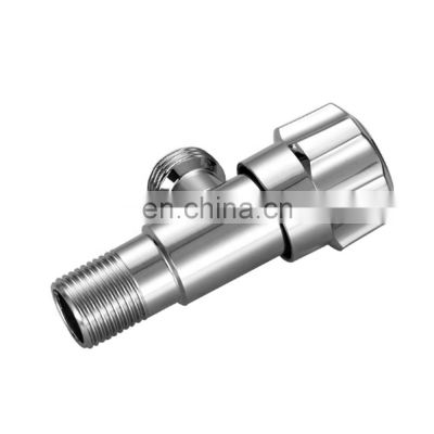 Bathroom Fittings Chrome Plated SS Iron Cold Water Angle Cock Stop Valve