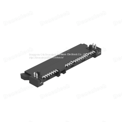 Denentech SATA7+15P FEMALE HORIZONTAL H4.5 SMT Connector