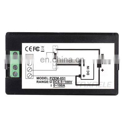 DC Voltmeter Ammeter Power Energy Digital Voltage Current Meter LCD 4 Inch DC 6.5-100V 100A With Shunt photo-5
