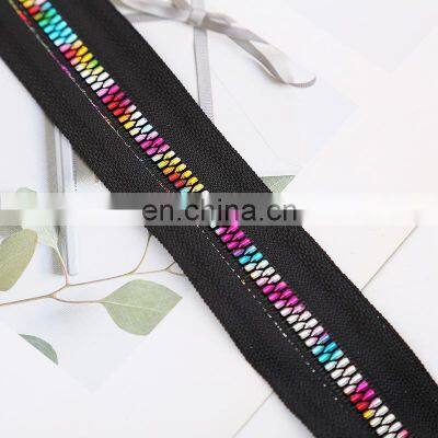 Customized Wholesale Rainbow Zipper Garment Supplies Colorful Resin Zipper photo-4