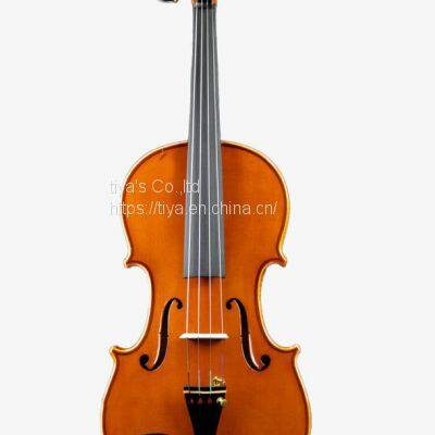 High quality antique style nice flamed ebony parts student violin