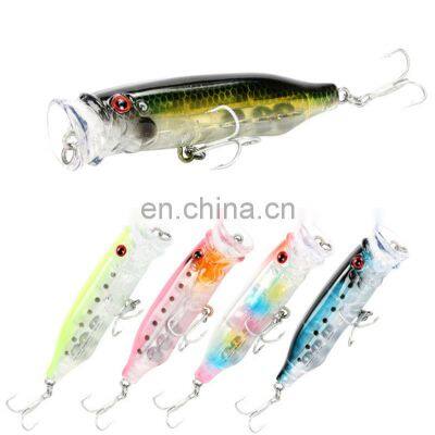 7cm 9g Hard Plastic Inside Laser Fishing Popper Lure Seawater Fishing Tackle surf poppers