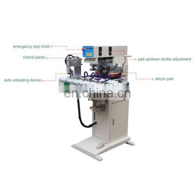 Manual Pneumatic Tampography Garment Button Sanitary Used 4 Color Pad Printing Machine photo-2