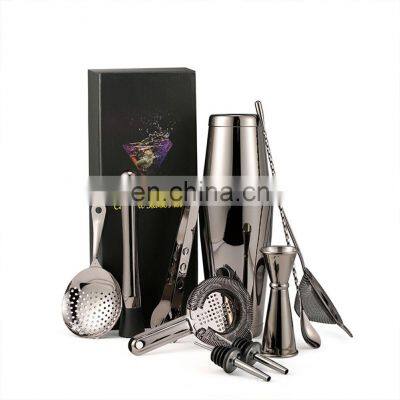 10 Pcs Premium Black, Cocktail Kit Set Cocktail Making Set Cocktail Shaker Set/