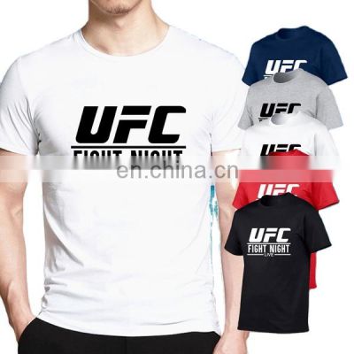 Direct selling custom UFC summer plus size loose casual sports short sleeve men's T shirt S-5XL