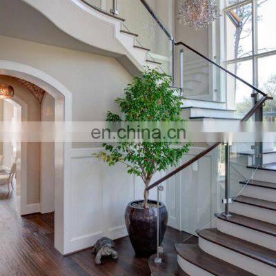 indoor wood railing handrail staircase glass railing designs