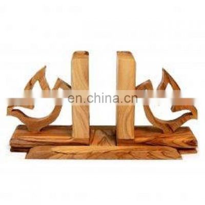 wooden bird design bookend