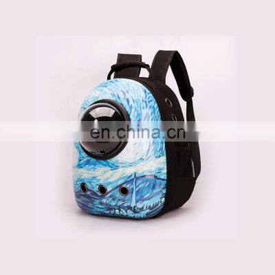 Manufacturer design cute sublimation custom transparent bubble astronaut space mesh backpack pets