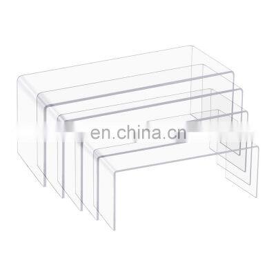 Desktop Acrylic Display Rack Clear Acrylic Display Risers