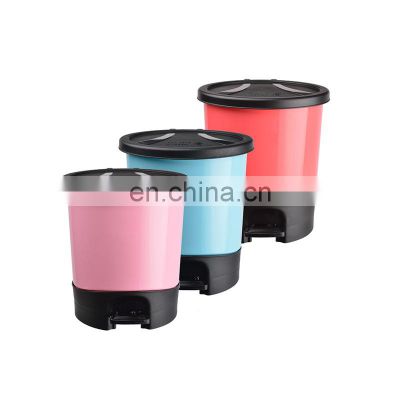 Wholesale Unique household plastic pedal garbage bin with lid indoor