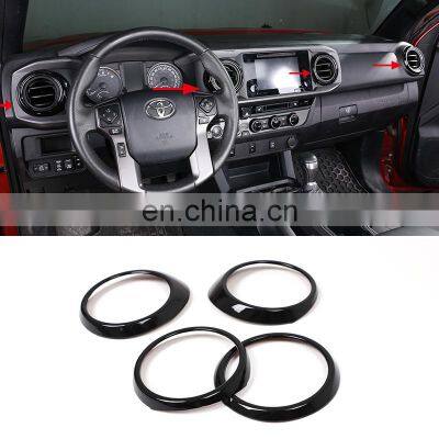 16-20 For Toyota Tacoma Central Control Air Outlet Ring ABS 4-piece Set