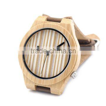 Unique Vogue Mens Quartz Watches Wooden Outdoor Sport Watches Mens Watch With Leather Strap Relojes Hombre 2016